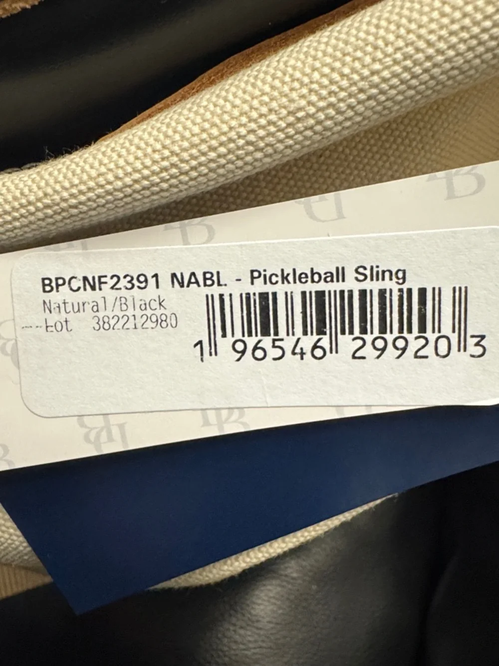 Dooney & Bourke Canvas And Leather Pickleball Sling Bag, Color Cream/Black - Picture 6 of 11